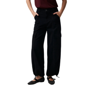 กางเกงยีนส์คาร์โก้เอวต่ำ